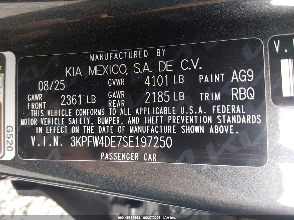 3KPFW4DE7SE197250 2025 KIA K4 photo no. 9
