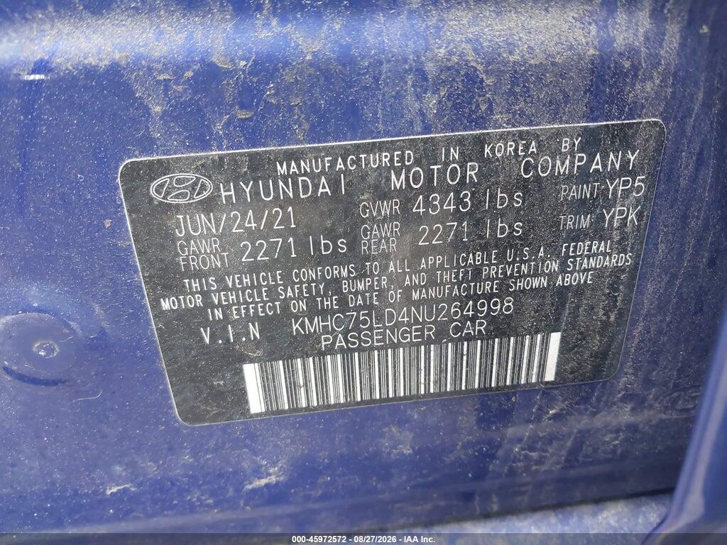 2022 HYUNDAI IONIQ PLUG-IN HYBRID SEL — Фото 9 из 16