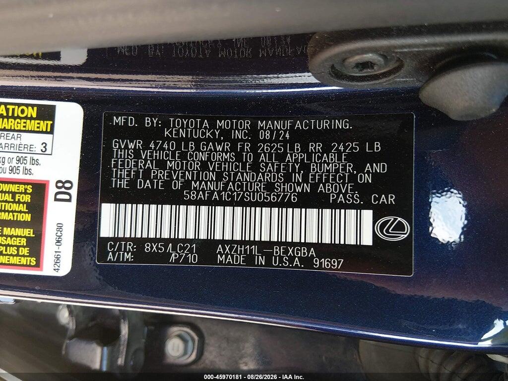 58AFA1C17SU056776 2025 LEXUS ES 300H photo no. 9