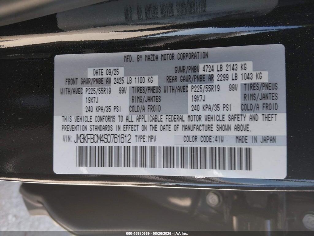 JM3KFBCM4S0761612 2025 MAZDA CX-5 photo no. 9