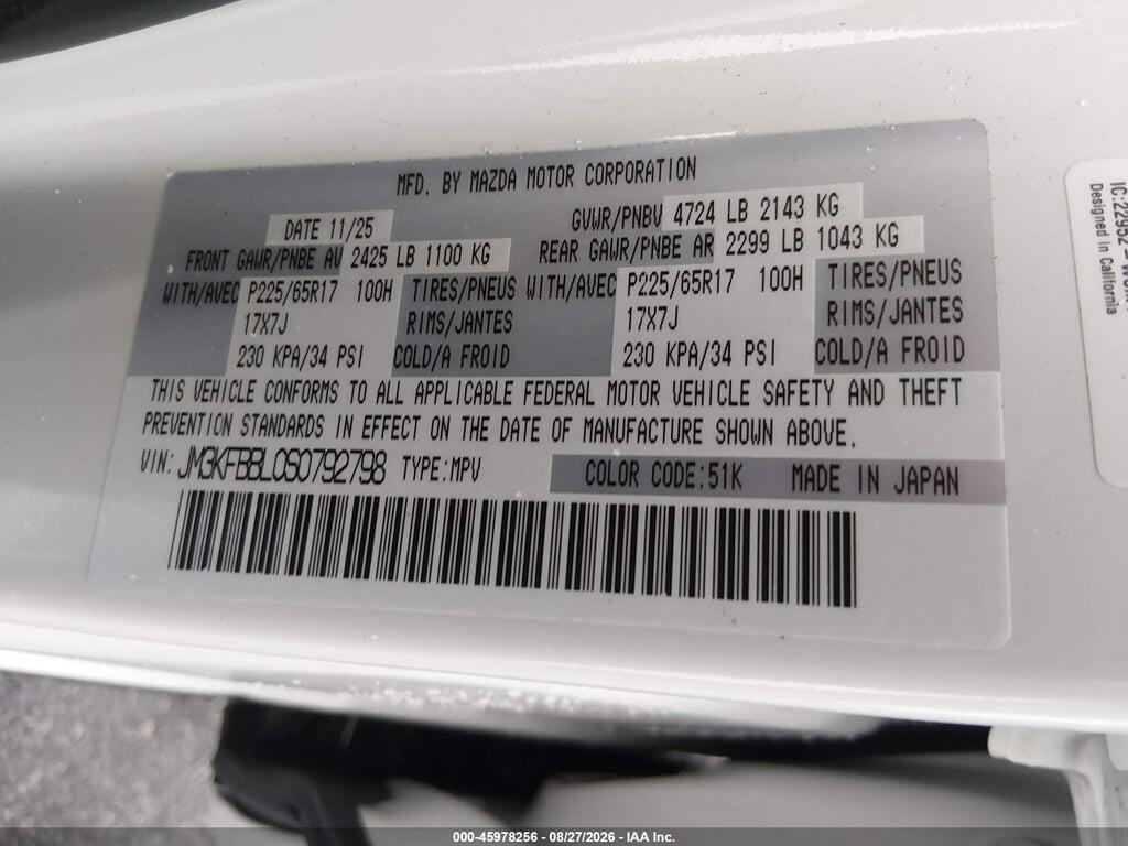JM3KFBBL0S0792798 2025 MAZDA CX-5 photo no. 8