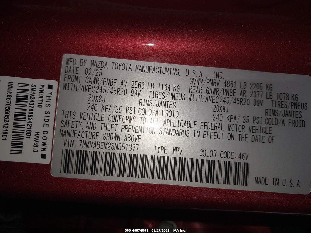7MMVABEM2SN351377 2025 MAZDA CX-50 photo no. 9