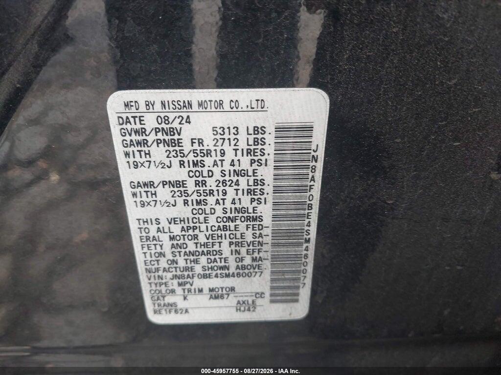JN8AF0BE4SM460077 2025 NISSAN ARIYA photo no. 9