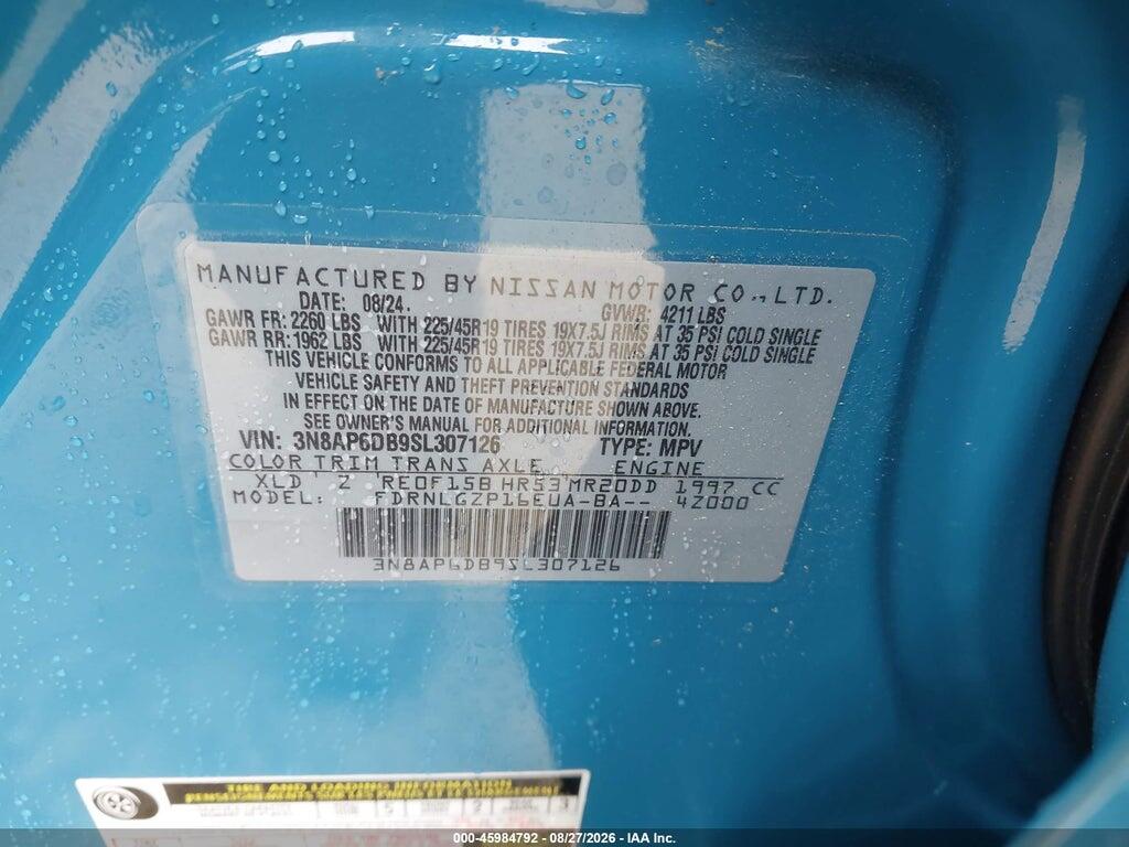 3N8AP6DB9SL307126 2025 NISSAN KICKS photo no. 9