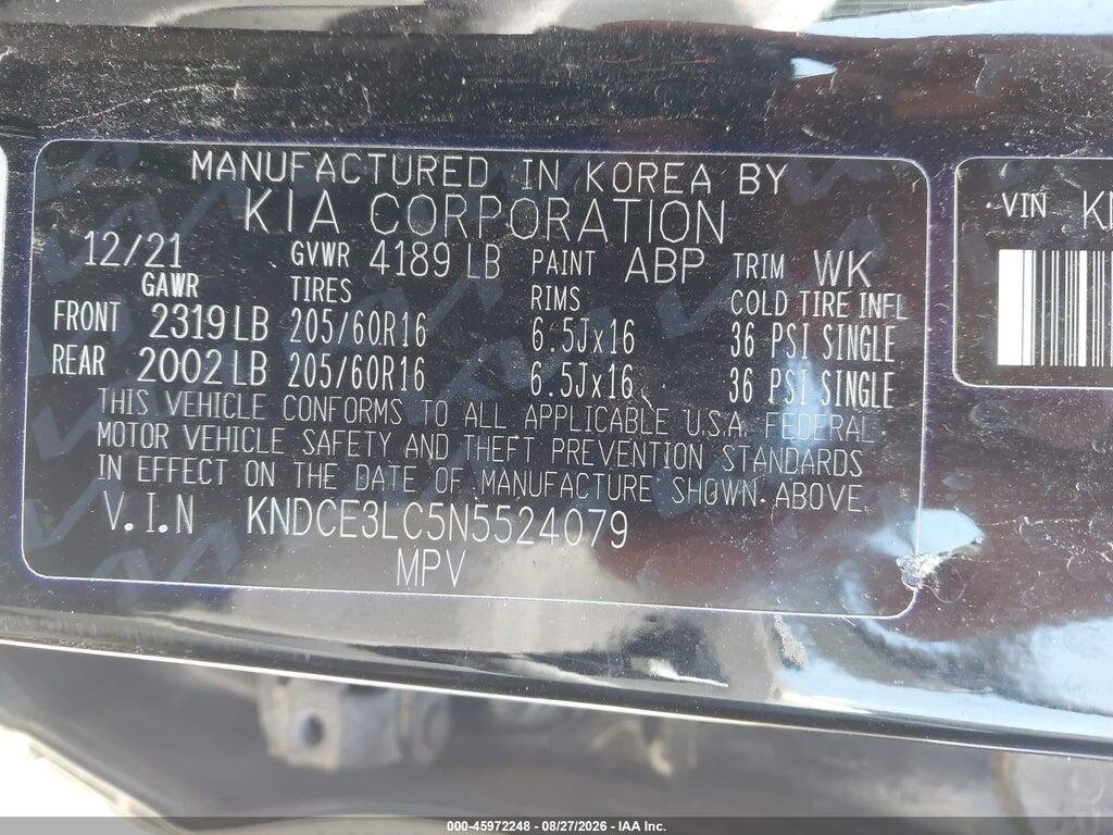 KNDCE3LC5N5524079 2022 KIA NIRO photo no. 9