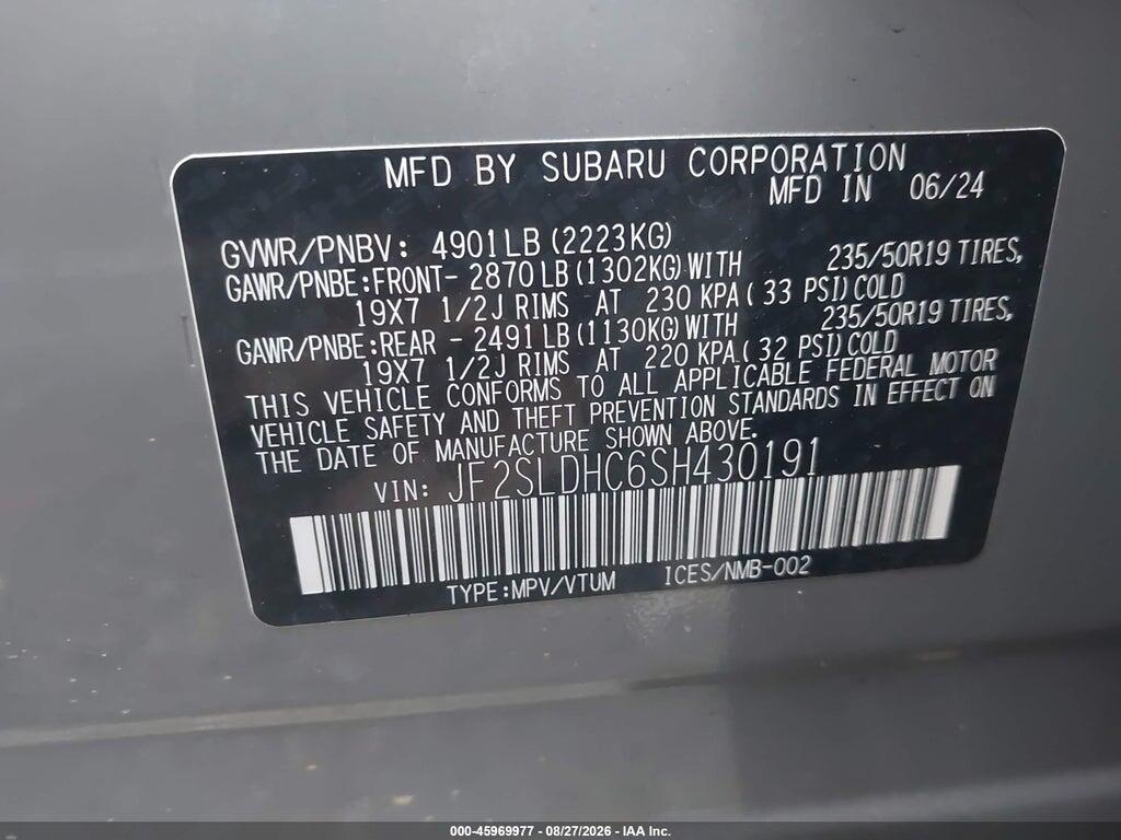 JF2SLDHC6SH430191 2025 SUBARU FORESTER photo no. 9