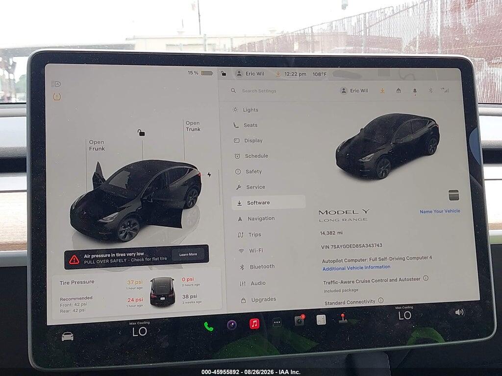 7SAYGDED8SA343743 2025 TESLA MODEL Y photo no. 7