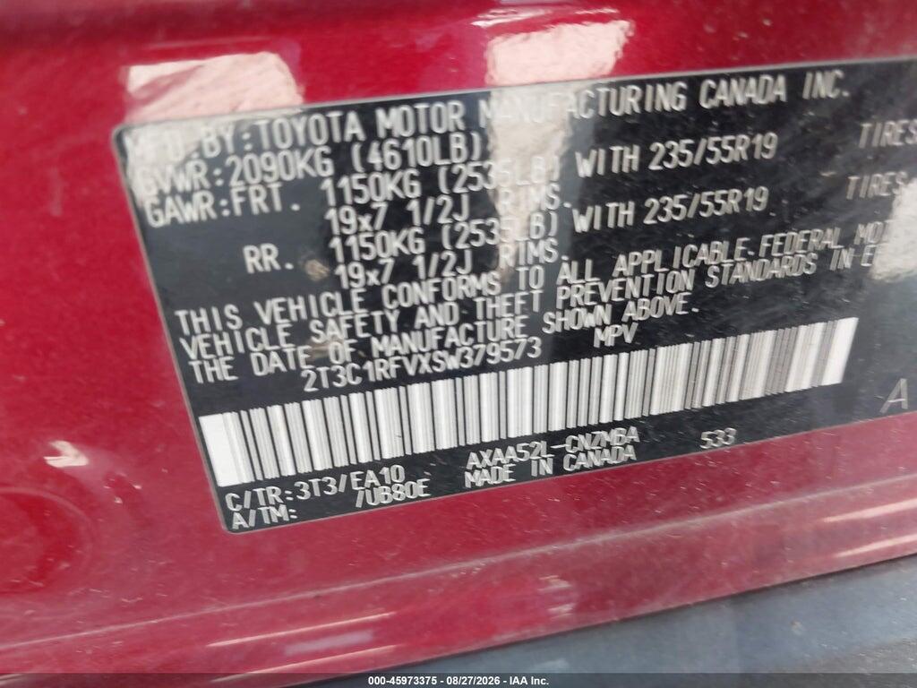 2T3C1RFVXSW379573 2025 TOYOTA RAV4 photo no. 9