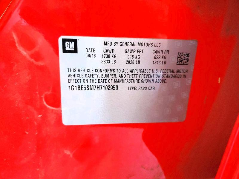 1G1BE5SM7H7102950 2017 CHEVROLET CRUZE photo no. 12