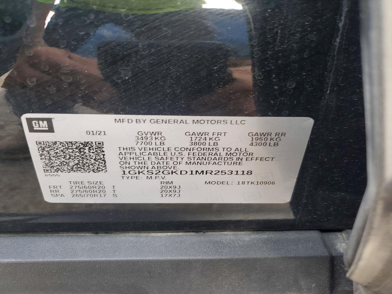 2021 GMC YUKON XL K1500 SLT — Фото 13 из 13