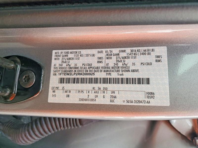 2024 FORD F150 STX — Фото 12 из 12