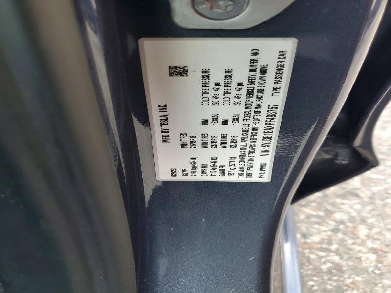 5YJ3E1EAXPF498757 2023 TESLA MODEL 3 photo no. 12