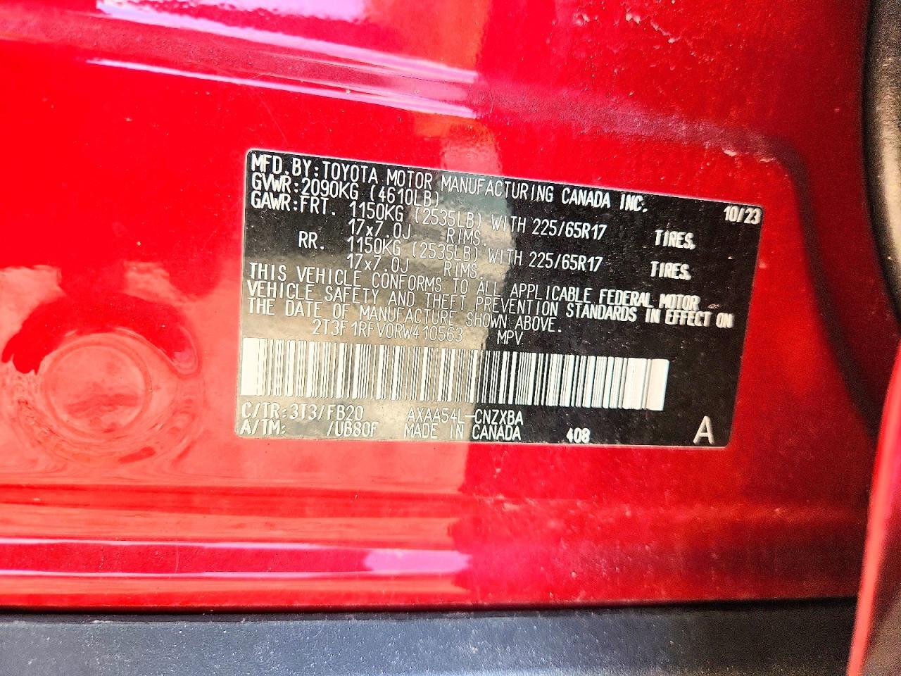 2024 TOYOTA RAV4 LE — Фото 13 из 13