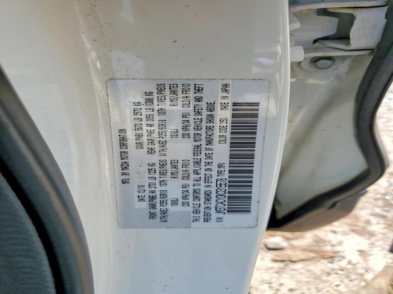 JM3TCACY0K0315578 2019 MAZDA CX-9 photo no. 12