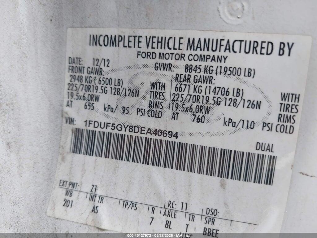 1FDUF5GY8DEA40694 2013 FORD F-550 CHASSIS photo no. 8