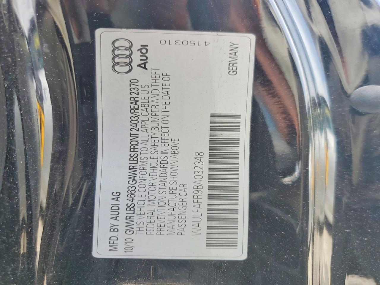 WAULFAFR9BA032348 2011 AUDI A5 photo no. 12