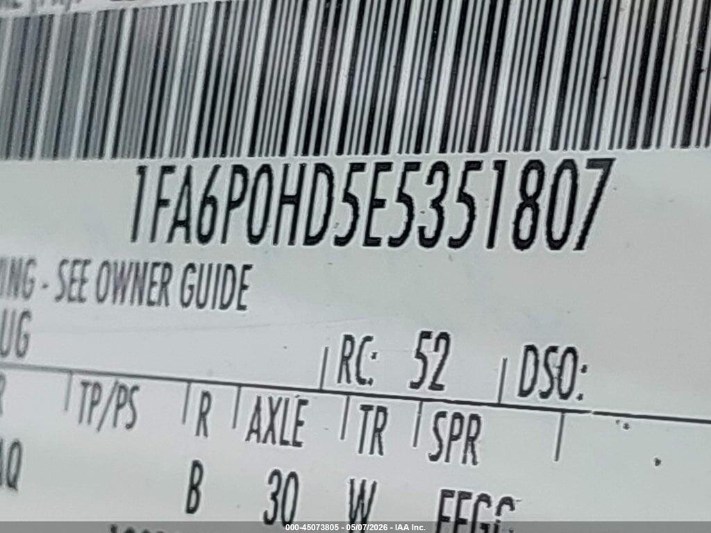 1FA6P0HD5E5351807 2014 FORD FUSION photo no. 9