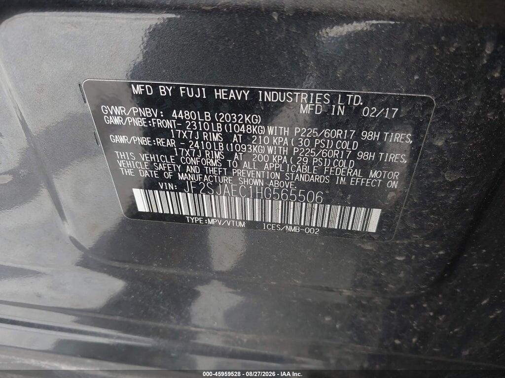 JF2SJAEC1HG565506 2017 SUBARU FORESTER photo no. 9