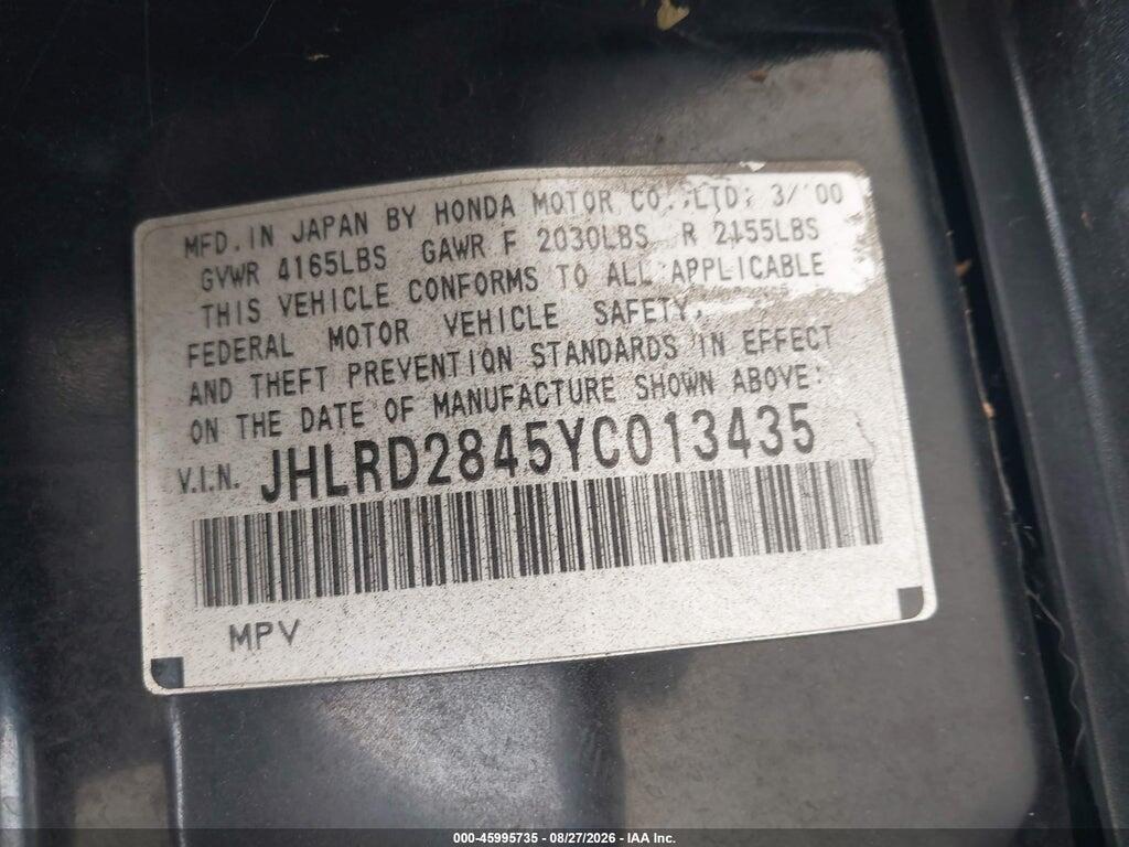 JHLRD2845YC013435 2000 HONDA CR-V photo no. 9