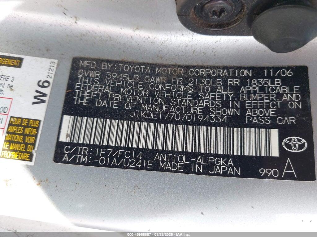 JTKDE177070194334 2007 SCION TC photo no. 9