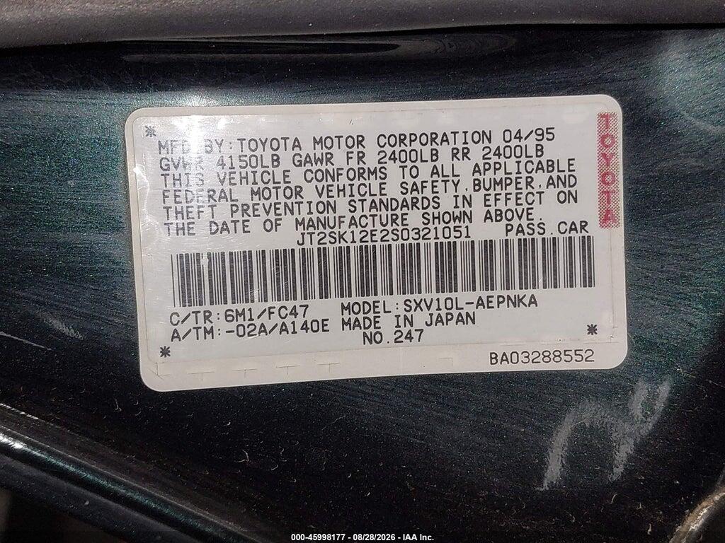 JT2SK12E2S0321051 1995 TOYOTA CAMRY photo no. 9