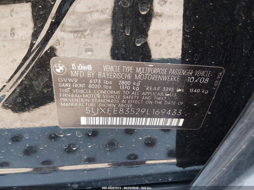 5UXFE83529L169433 2009 BMW X5 photo no. 9