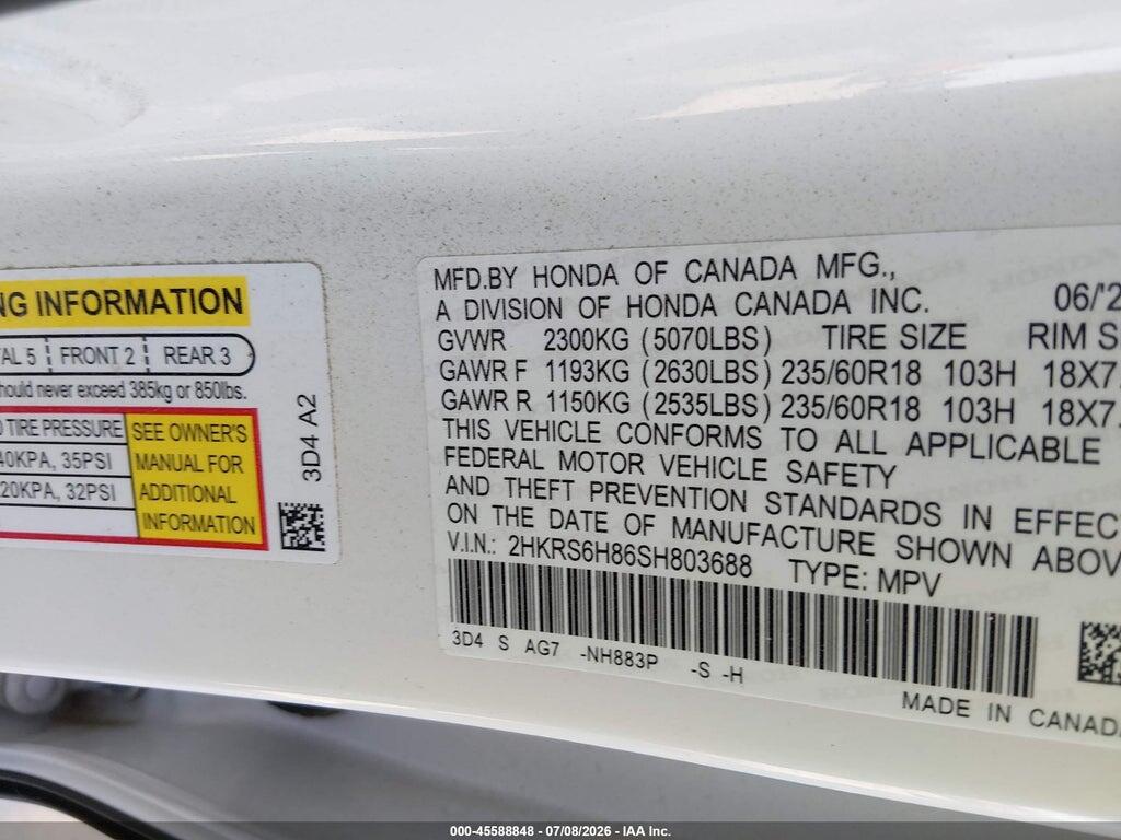 2HKRS6H86SH803688 2025 HONDA CR-V HYBRID photo no. 9