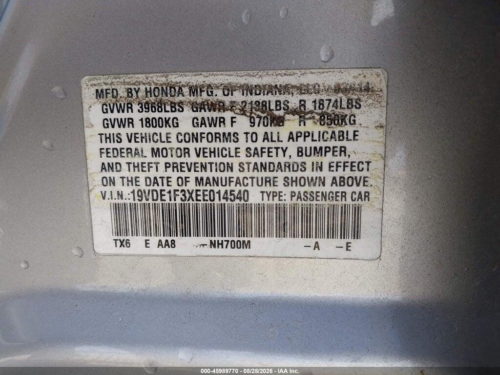 19VDE1F3XEE014540 2014 ACURA ILX photo no. 9