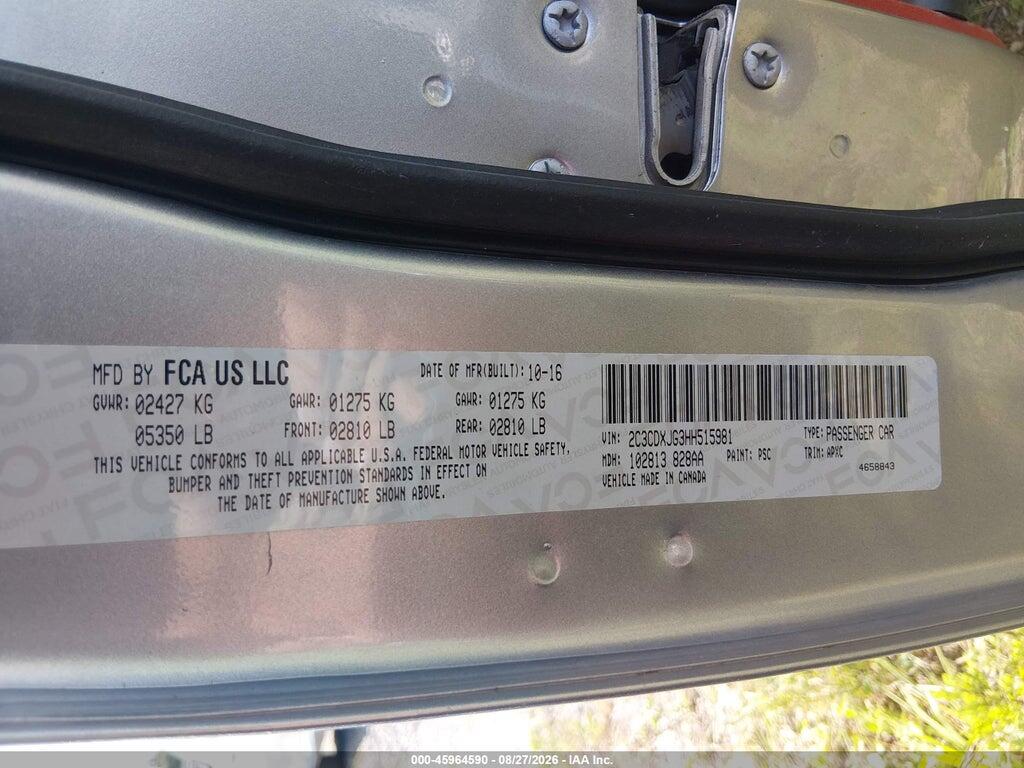 2C3CDXJG3HH515981 2017 DODGE CHARGER photo no. 9