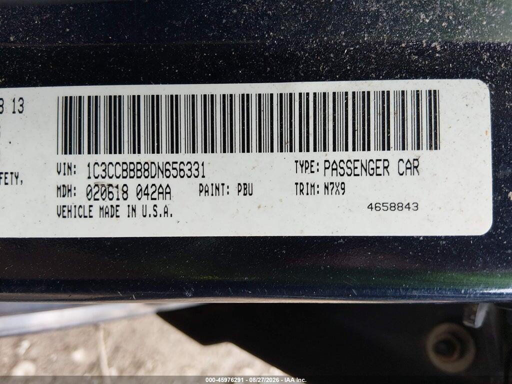 1C3CCBBB8DN656331 2013 CHRYSLER 200 photo no. 9