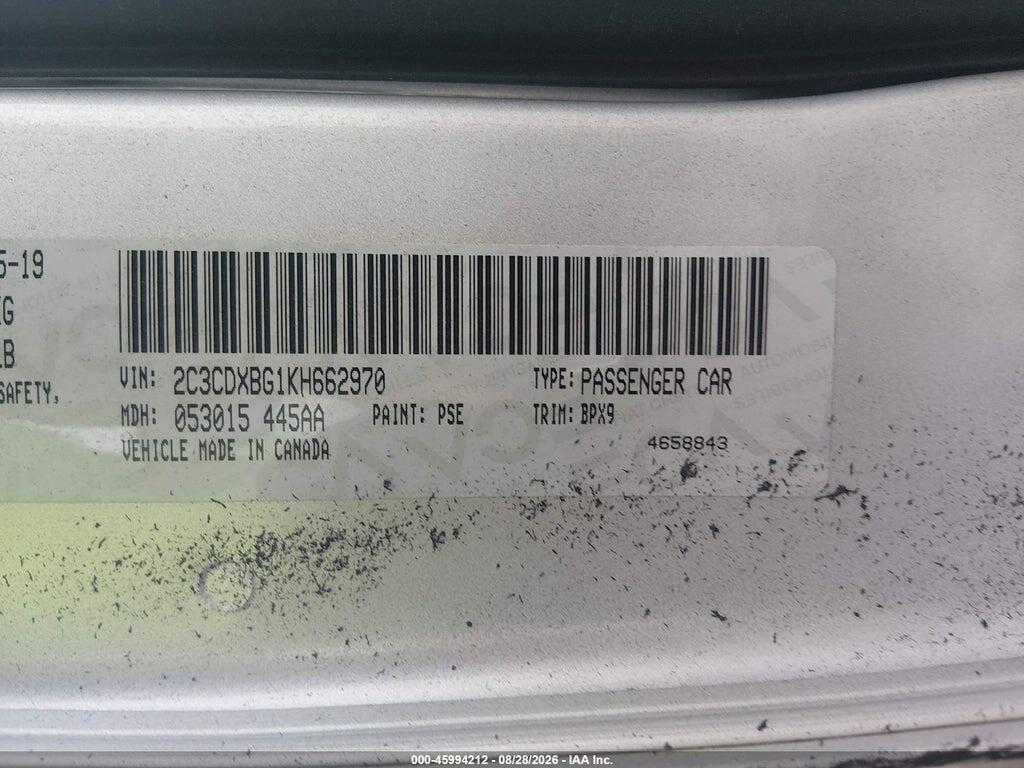 2C3CDXBG1KH662970 2019 DODGE CHARGER photo no. 9