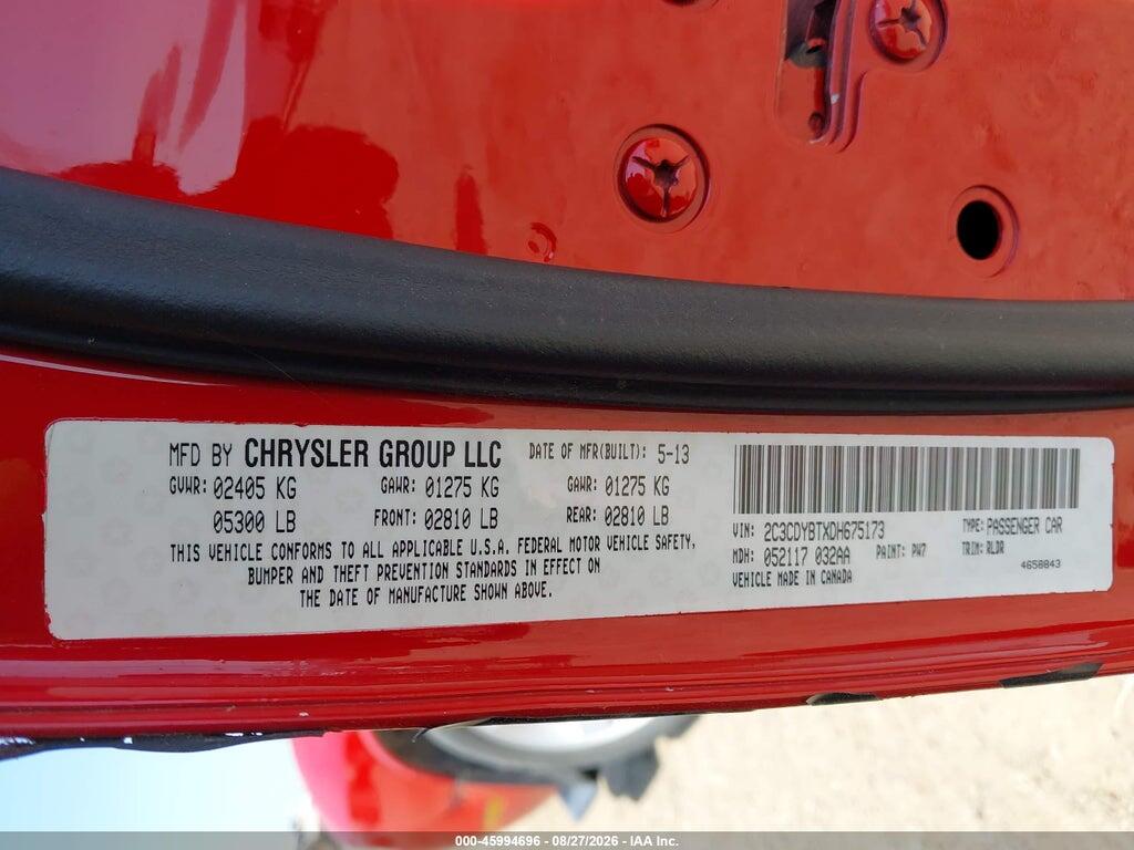 2C3CDYBTXDH675173 2013 DODGE CHALLENGER photo no. 9