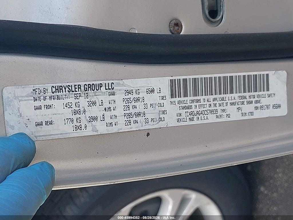 1C4RDJAG4DC570939 2013 DODGE DURANGO photo no. 9