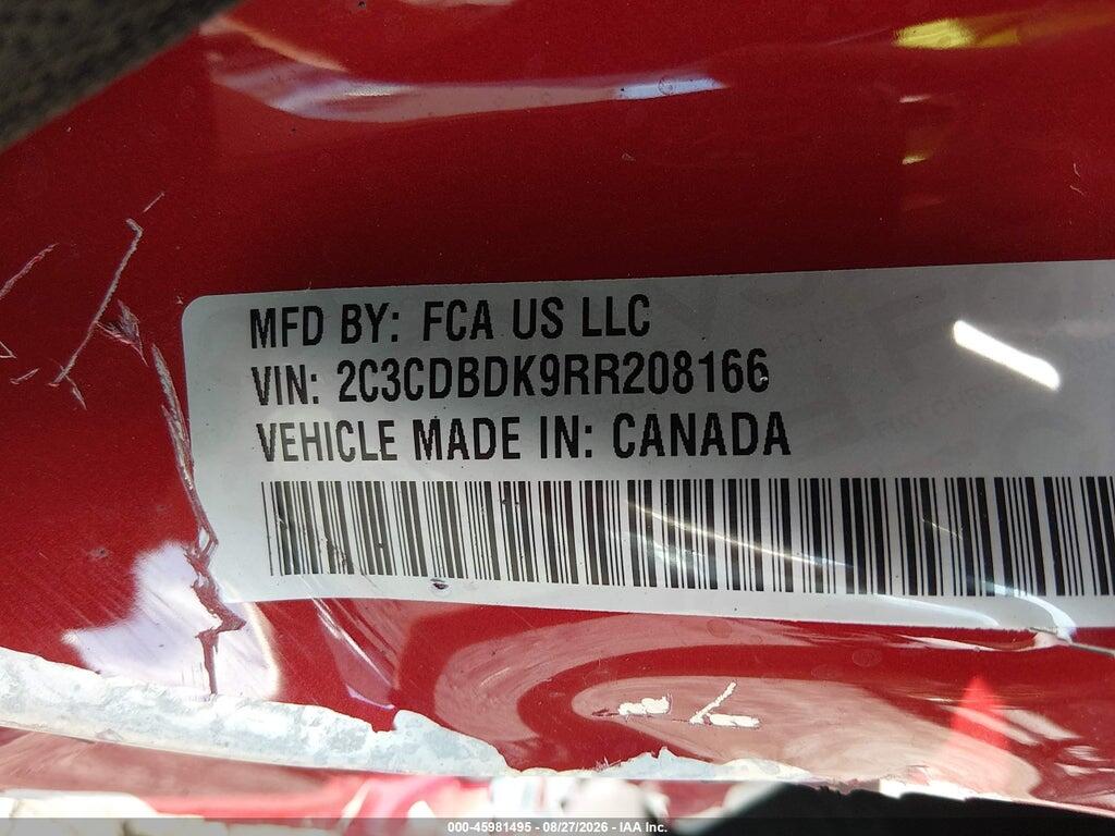 2C3CDBDK9RR208166 2024 DODGE CHARGER DAYTONA photo no. 9
