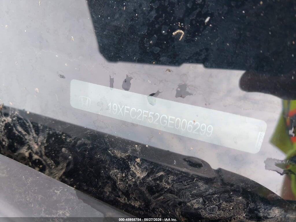 19XFC2F52GE006299 2016 HONDA CIVIC photo no. 9
