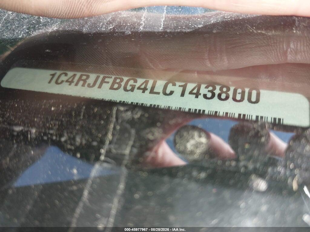 1C4RJFBG4LC143800 2020 JEEP GRAND CHEROKEE photo no. 9