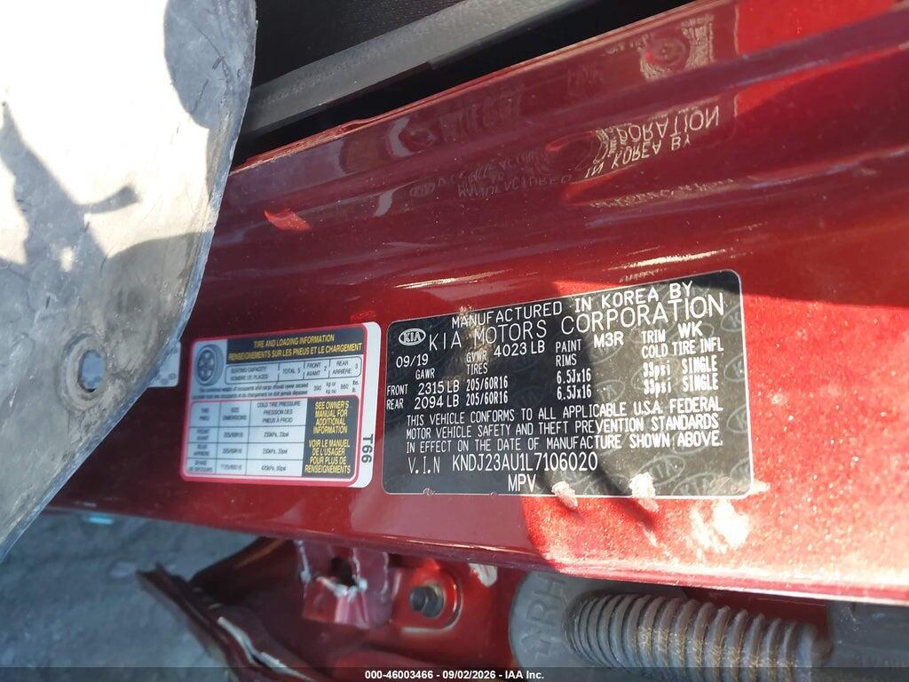 KNDJ23AU1L7106020 2020 KIA SOUL photo no. 9