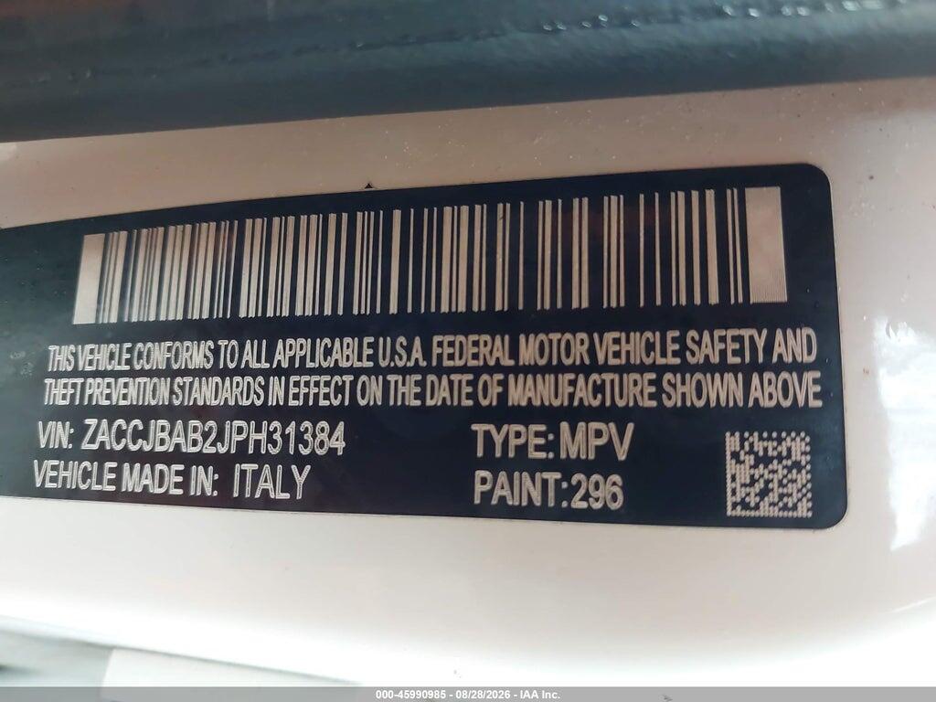 ZACCJBAB2JPH31384 2018 JEEP RENEGADE photo no. 9