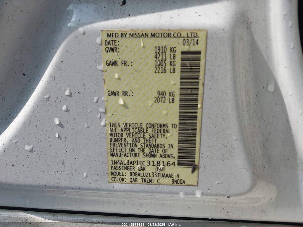 1N4AL3AP1EC318164 2014 NISSAN ALTIMA photo no. 9