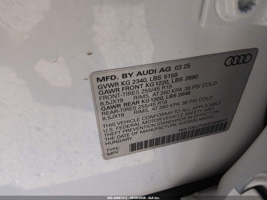 WA1DECF35S1065617 2025 AUDI Q3 photo no. 9