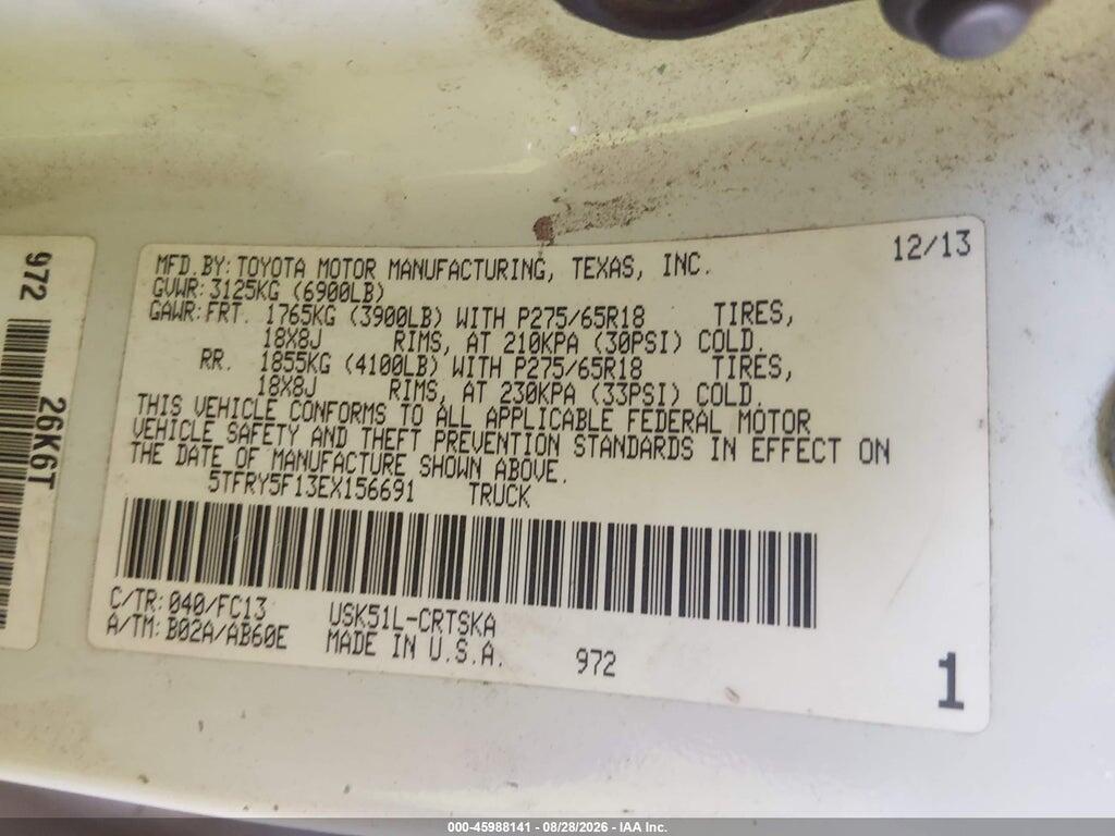 5TFRY5F13EX156691 2014 TOYOTA TUNDRA photo no. 9