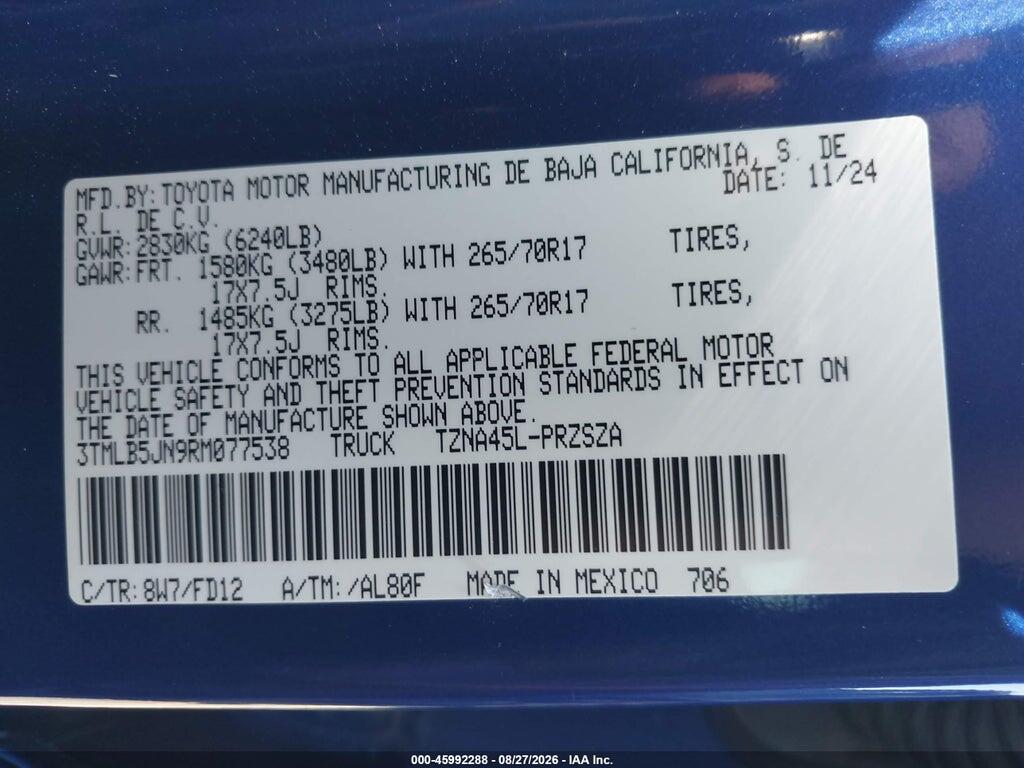 3TMLB5JN9RM077538 2024 TOYOTA TACOMA photo no. 9