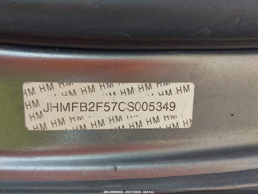 JHMFB2F57CS005349 2012 HONDA CIVIC photo no. 9