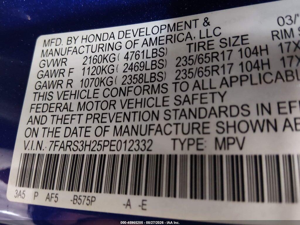 7FARS3H25PE012332 2023 HONDA CR-V photo no. 9
