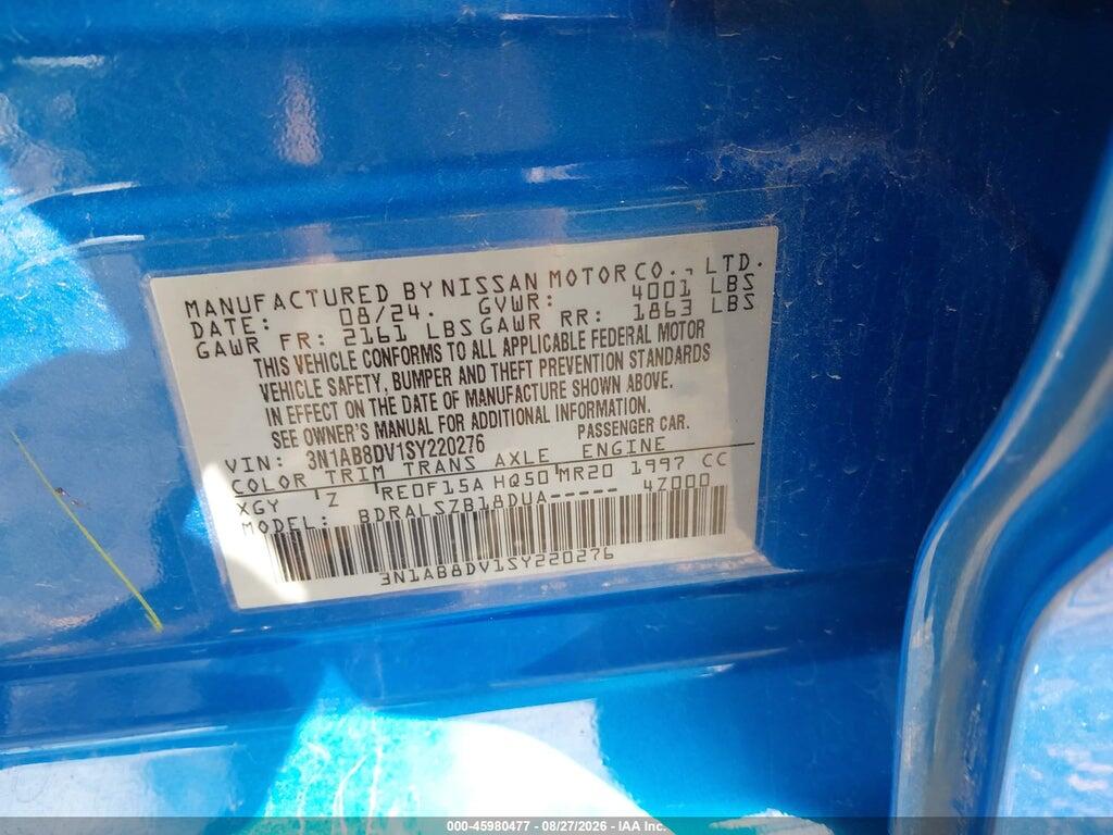 3N1AB8DV1SY220276 2025 NISSAN SENTRA photo no. 9