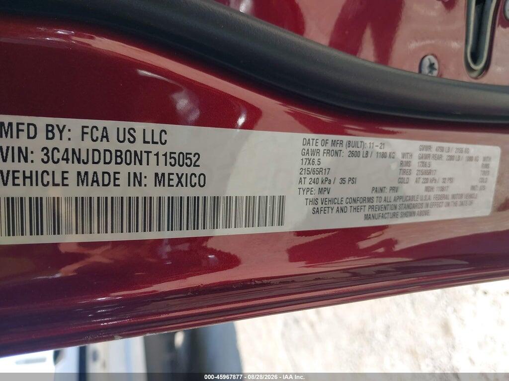 3C4NJDDB0NT115052 2022 JEEP COMPASS photo no. 9