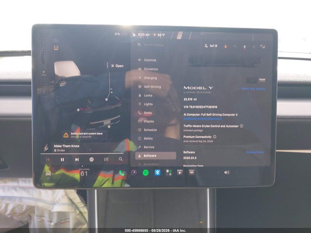 7SAYGDED4TF381619 2026 TESLA MODEL Y photo no. 7