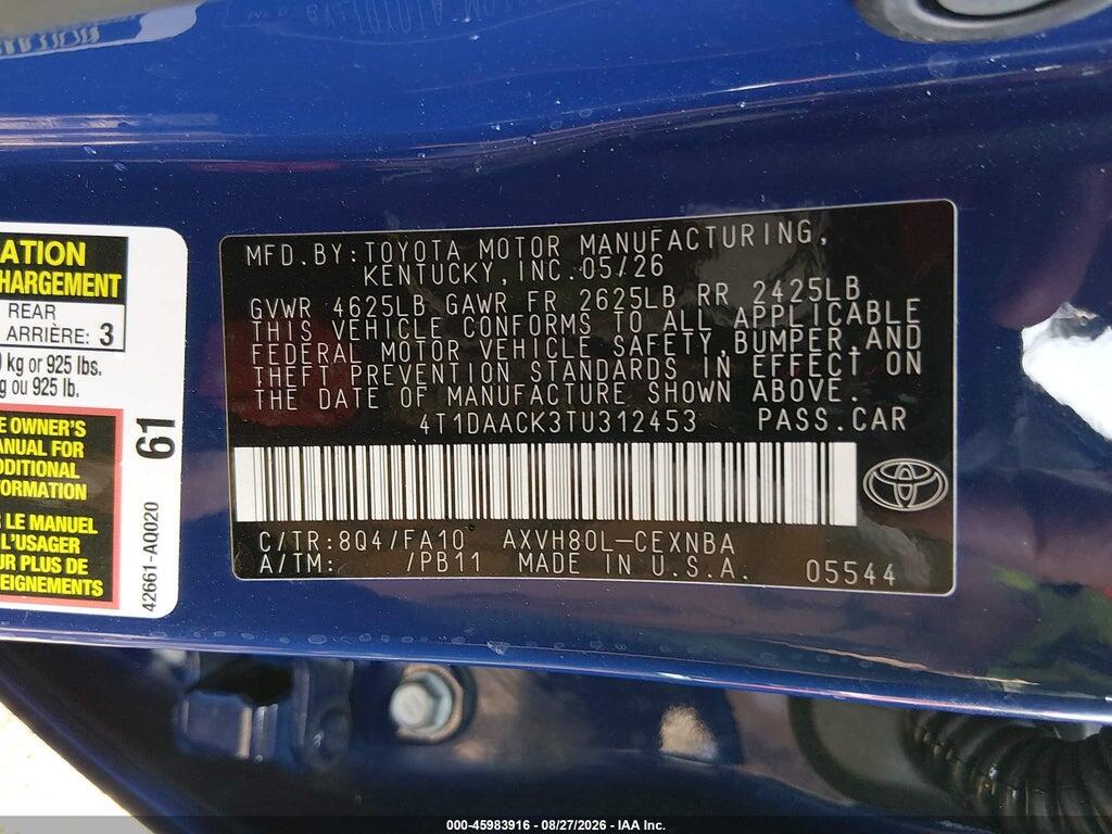 4T1DAACK3TU312453 2026 TOYOTA CAMRY photo no. 9