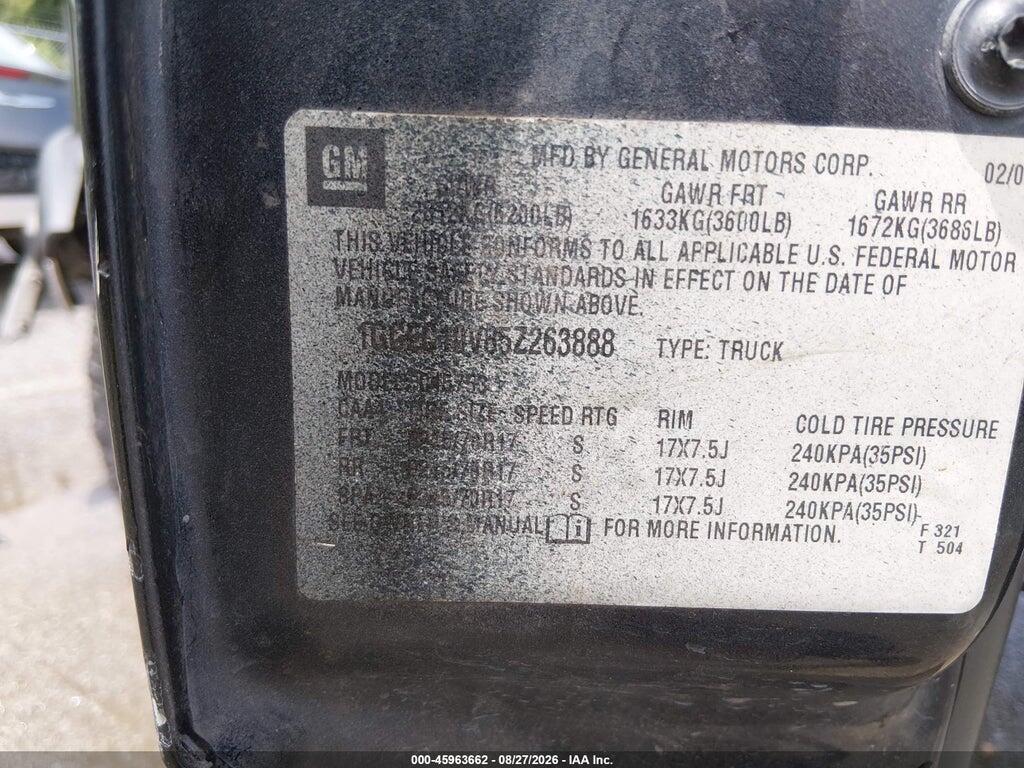 1GCEC19V85Z263888 2005 CHEVROLET SILVERADO 1500 photo no. 9