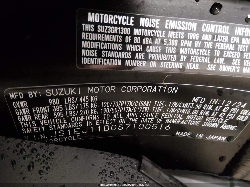 JS1EJ11B0S7100516 2025 SUZUKI GSX1300 photo no. 10